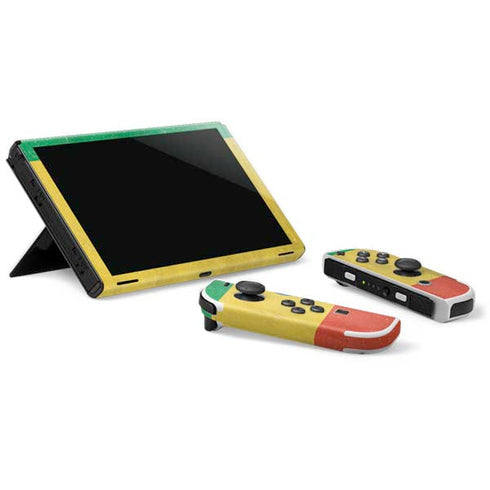 Ethiopia Flag Distressed Nintendo Switch OLED (2021) Skin